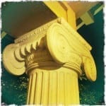 The "out-of-place" Ionic columns on our 1929 Bungalow