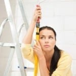 Housewife waiting to paint