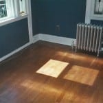The finished product of the bedroom. Paint, floors and radiator (Not bad for a first try!)