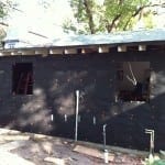 15 lbs. felt paper installed and prepared for siding
