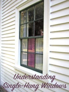 single windows hung understanding
