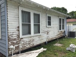 Siding Removed