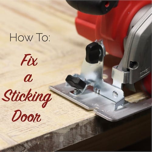 how to fix a sticking door
