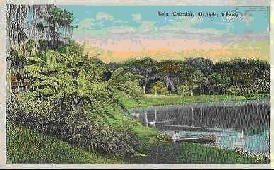 BEAUTIFUL ORLANDO FL FROM LAKE EOLA POSTCARD- 1947