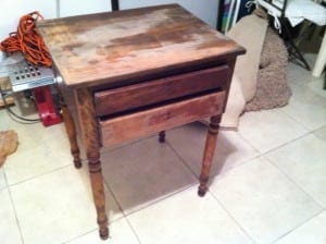 Before Refinished Table