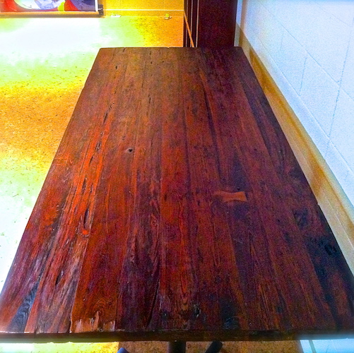 Reclaimed wood deals table top