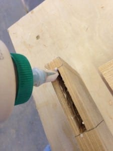 Glue mortise and tenon joint