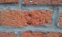 Spalled brick