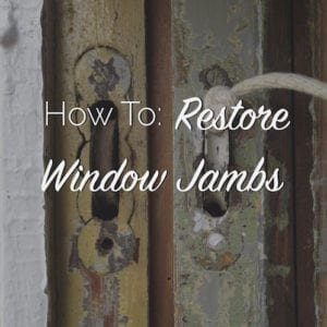 how to restore window jambs