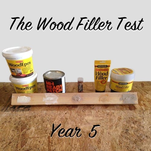 wood filler test