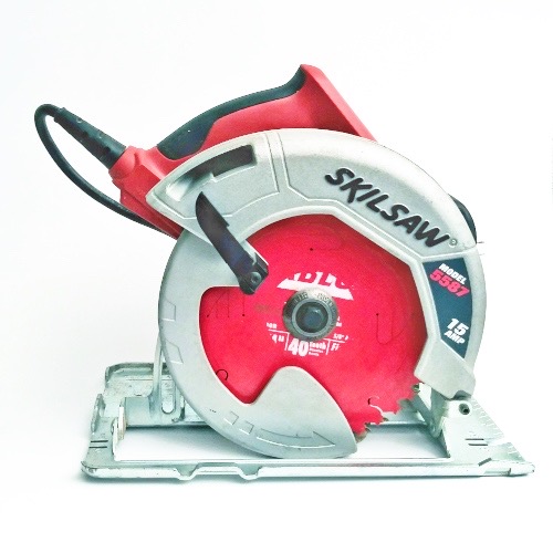 where is the blade lock on a craftsman circular saw?