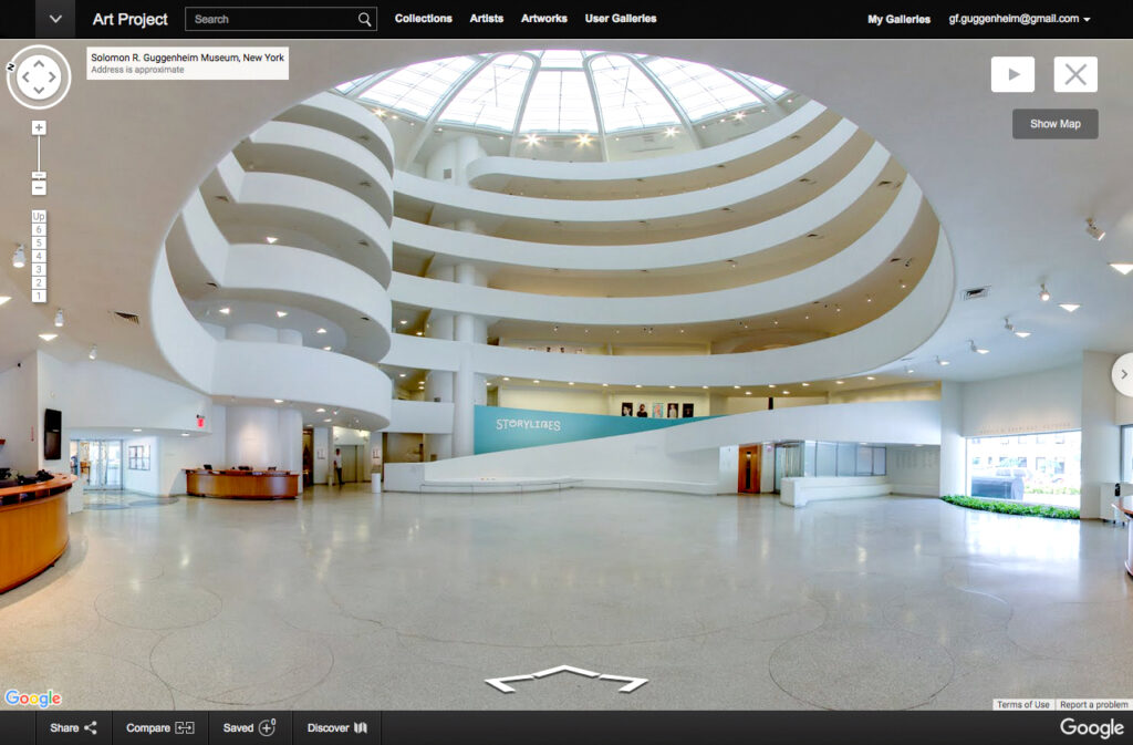 spiral ramp inside the Guggenheim