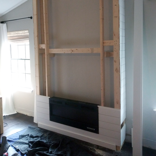 installing the fireplace