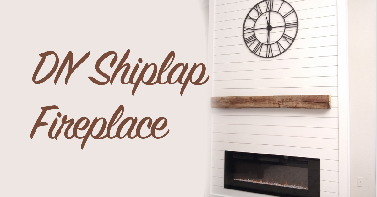 diy shiplap fireplace with insert