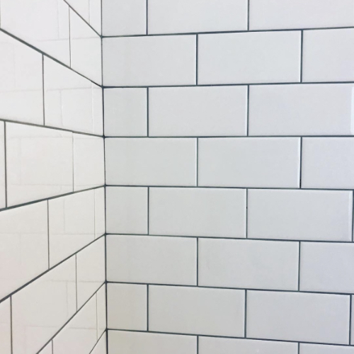 subway tile shower