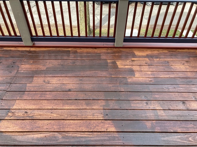 wood stain lap marks