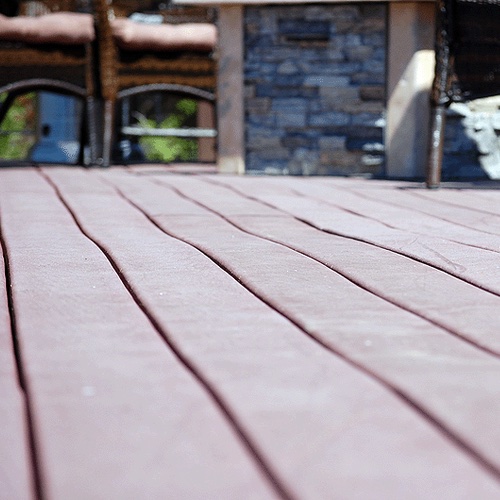 warped composite decking